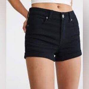 Aeropostale Women’s Size 0 Black High Rise Midi Denim Shorts